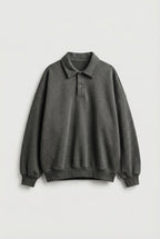 Polo Collar Sweatshirt