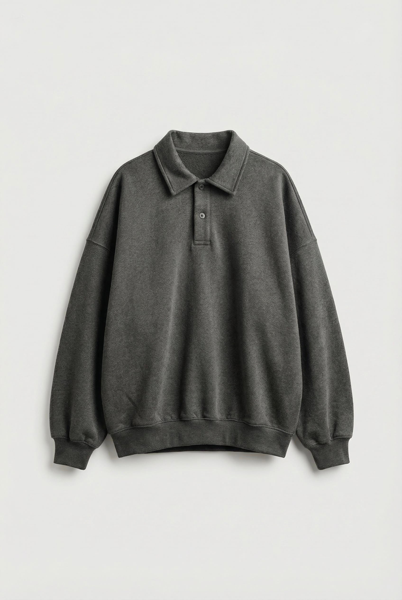 Polo Collar Sweatshirt