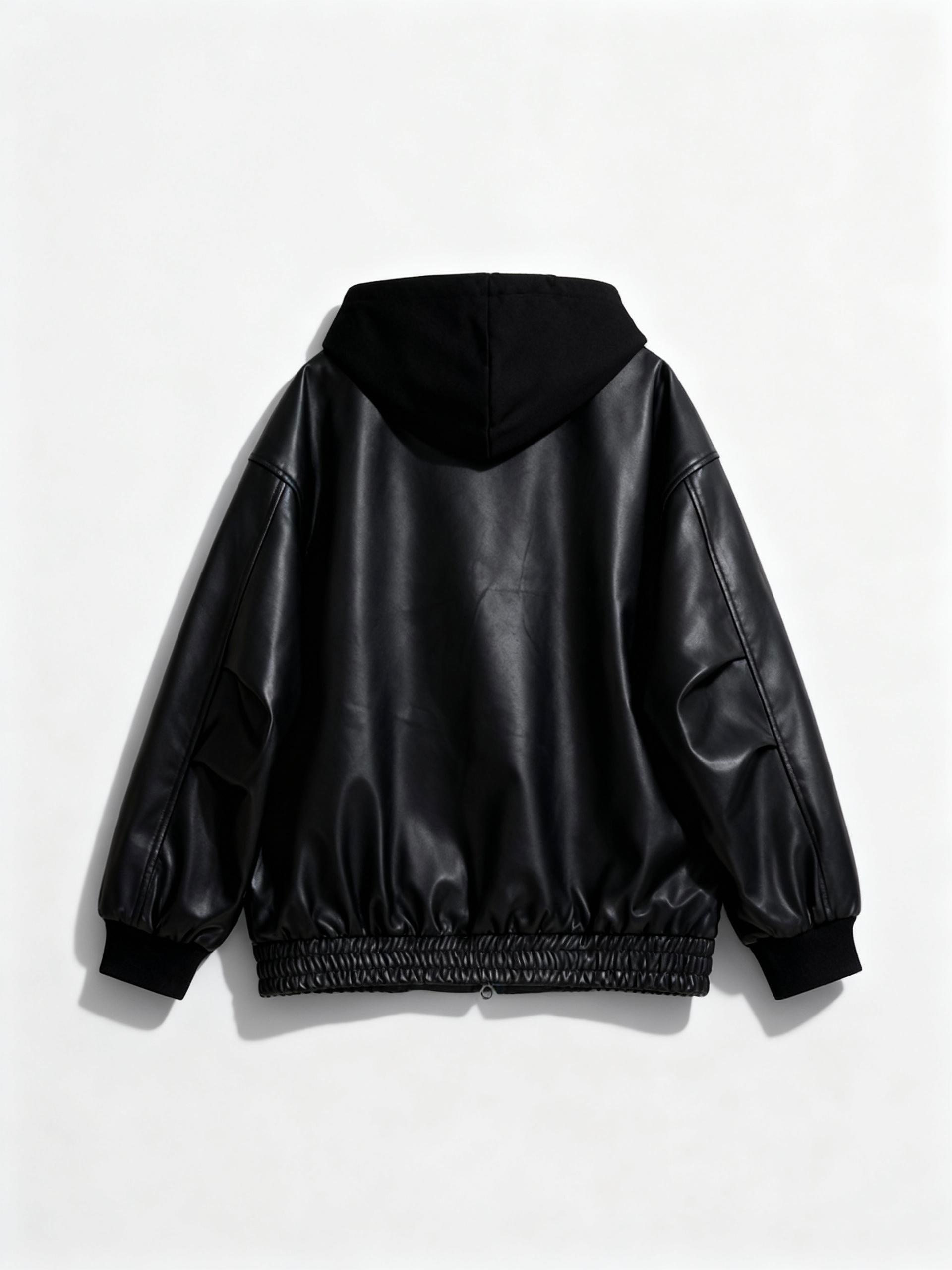 Hooded Leather Jacket