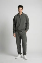 Polo Collar Sweatshirt