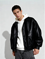 Oversized Leather Jacket