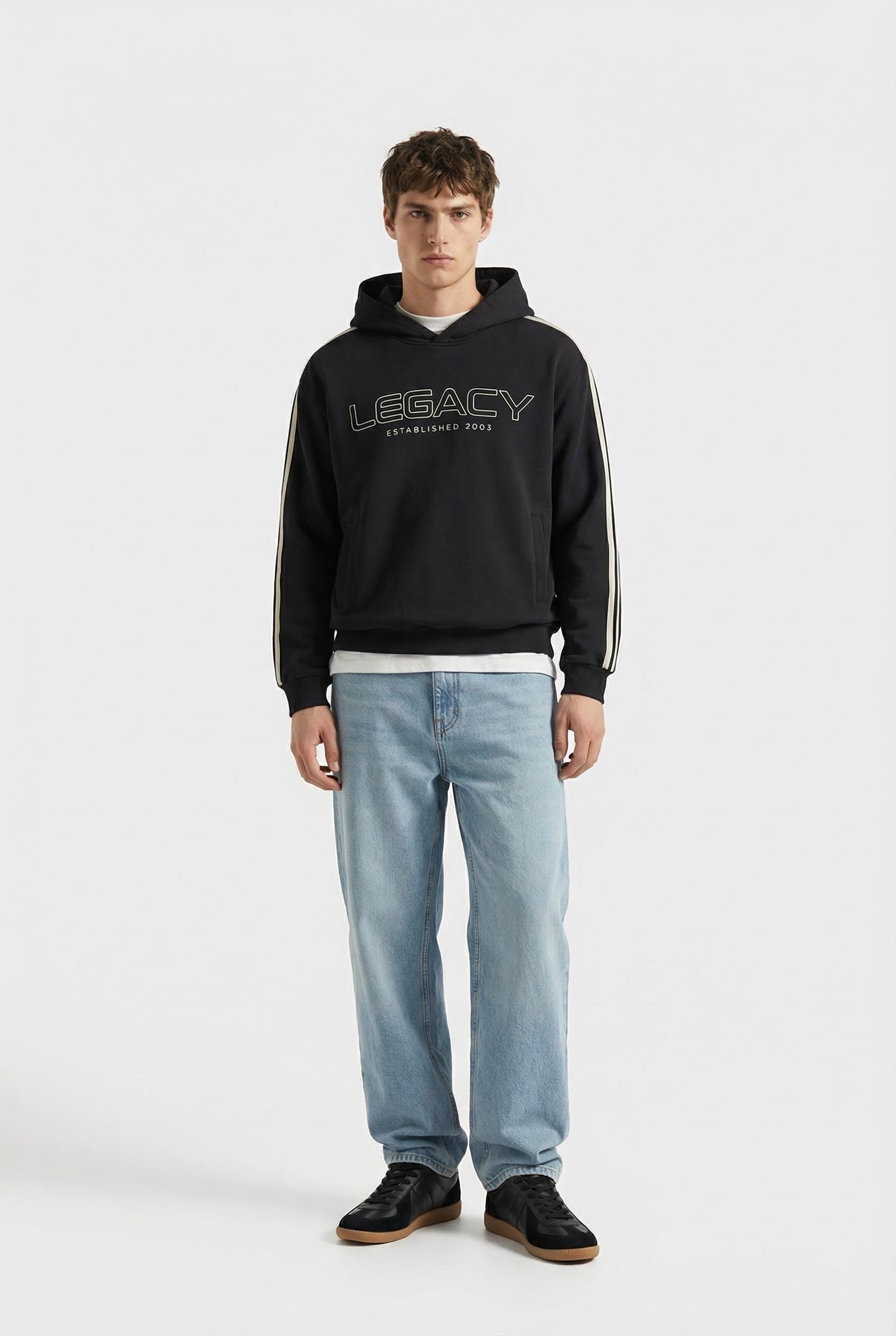 Slogan Drop Shoulder Hoodie