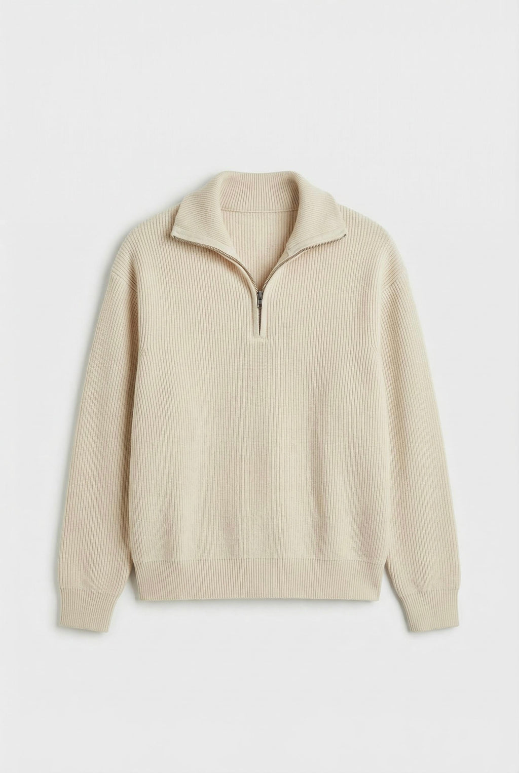 Half-Zip Stand Collar Sweater