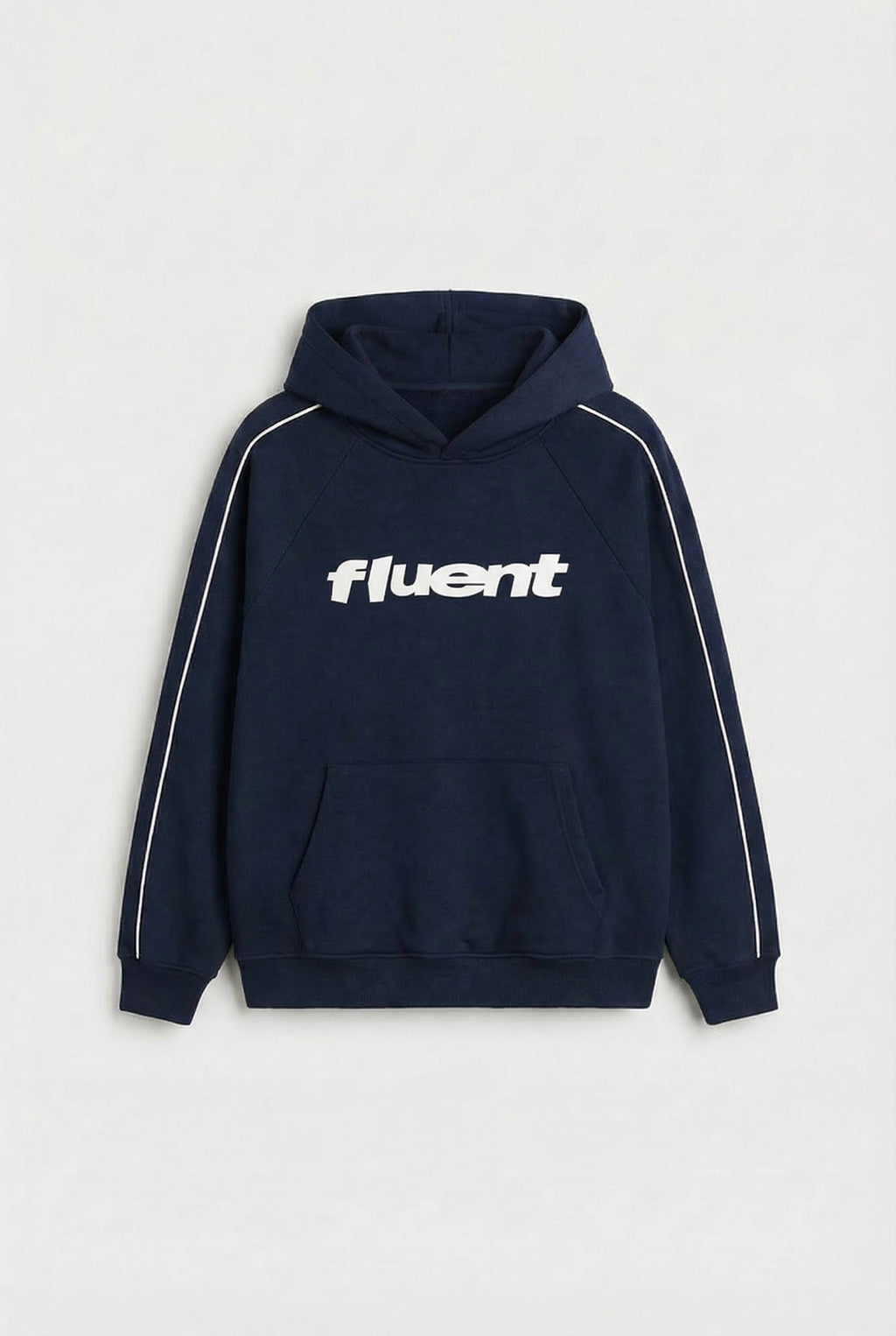 Contrast Piping Raglan Hoodie