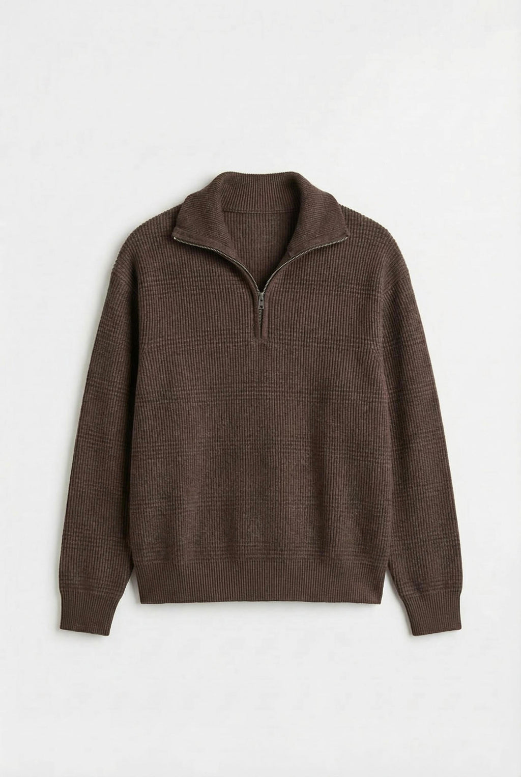 Half-Zip Stand Collar Sweater