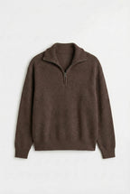 Half-Zip Stand Collar Sweater