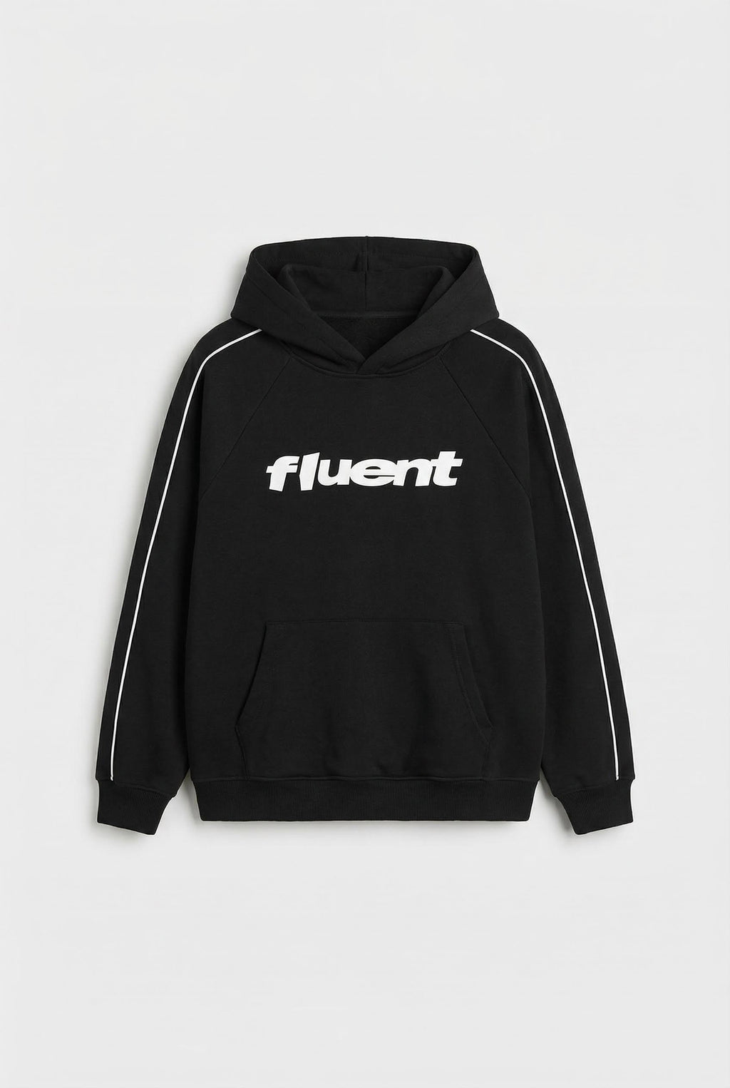 Contrast Piping Raglan Hoodie