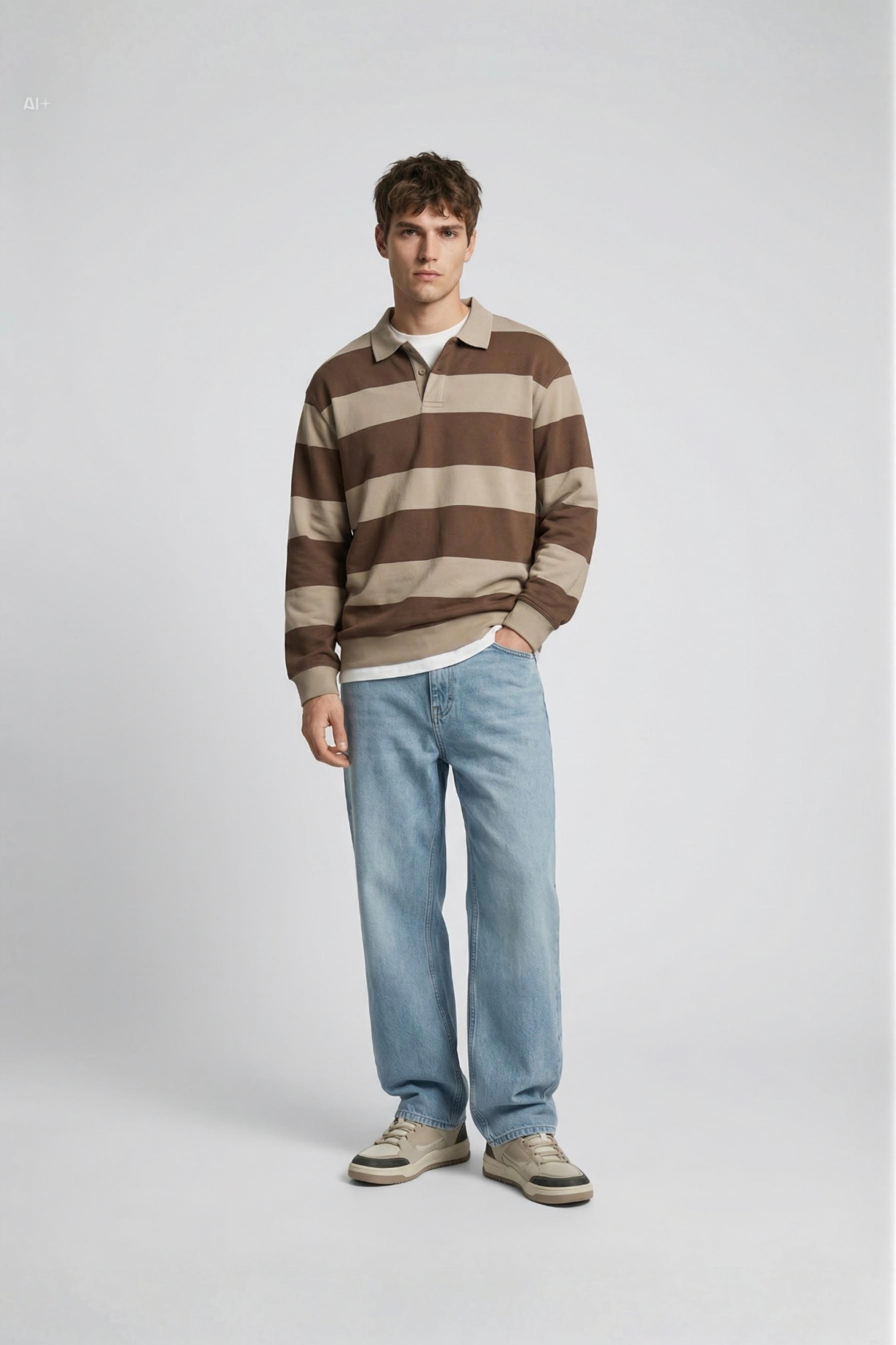 Multi-Piece Mesh Sneaker