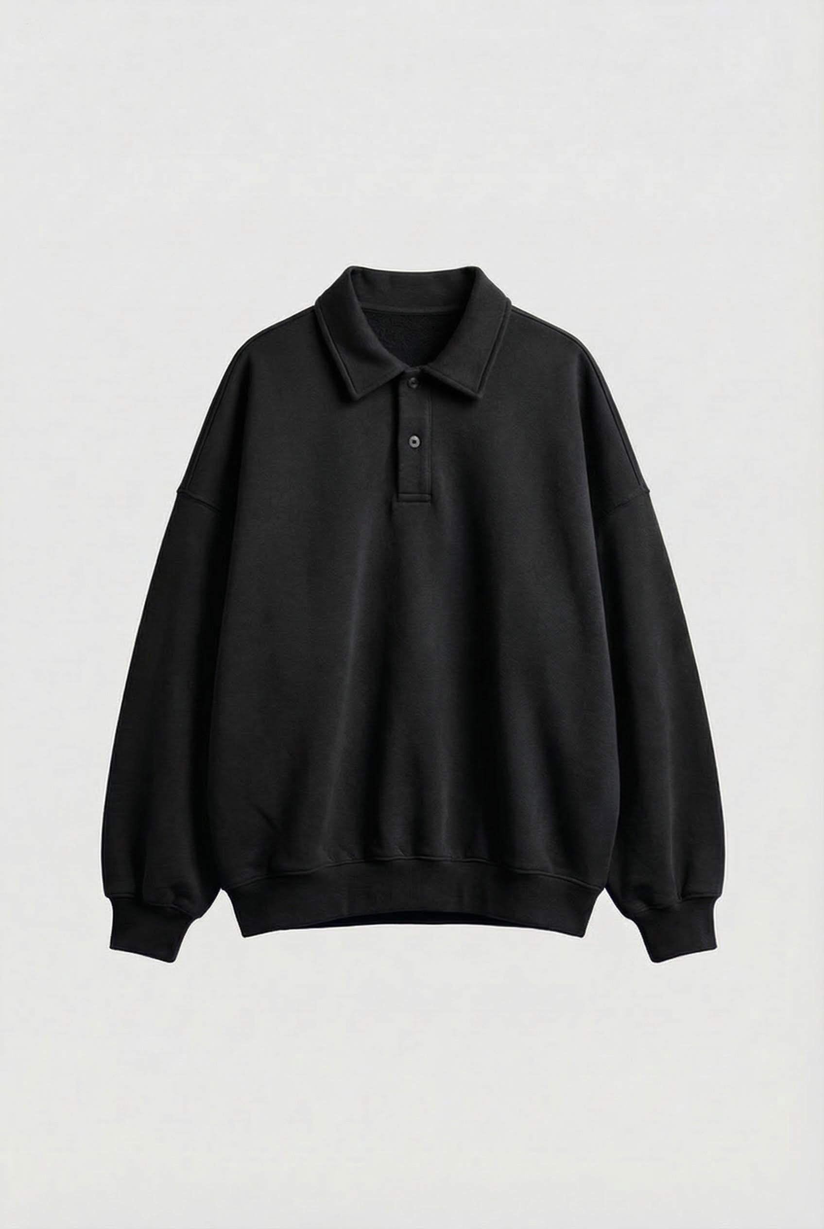Polo Collar Sweatshirt